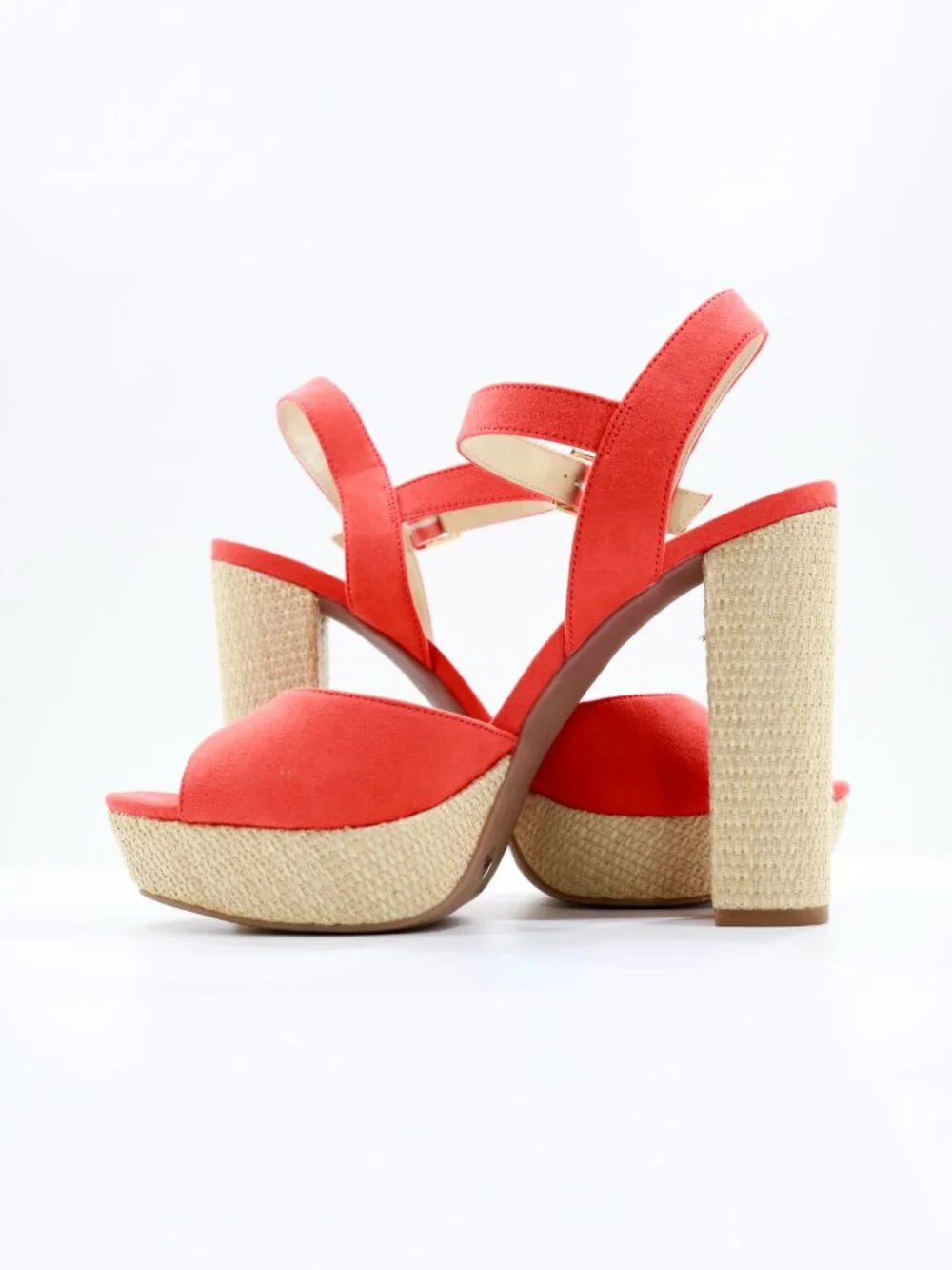 Jessica Simpson Priella Coral Red Suede 5.5
